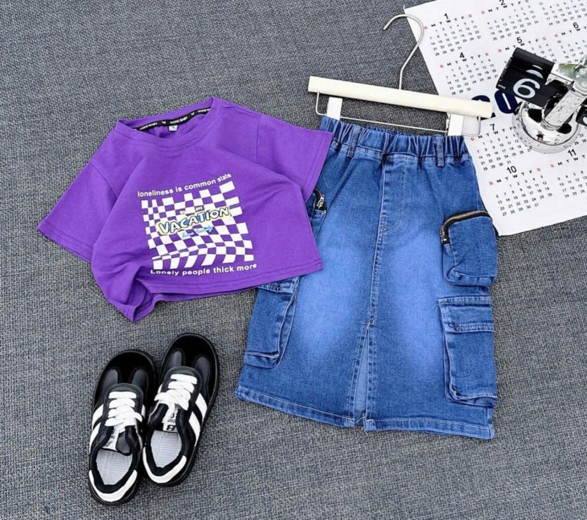 Cargo skirt and crop top