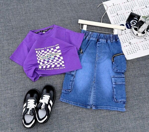 Cargo skirt and crop top