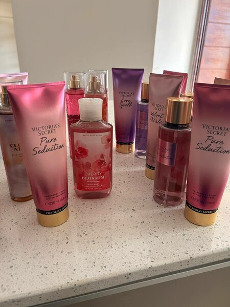 Victoria secrets and bath and body mist,lotion and body wash