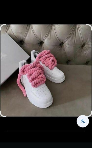 Sneakers Blancs avec Lacets Roses
