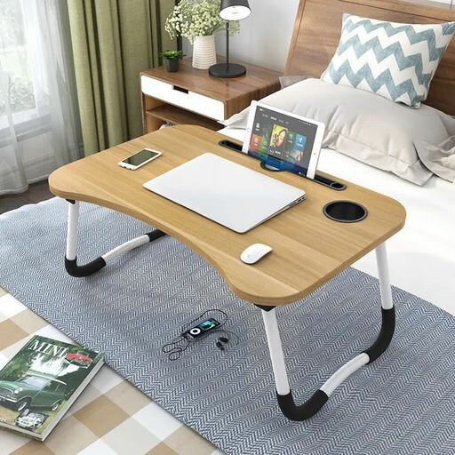 Portable anti-slip laptop table