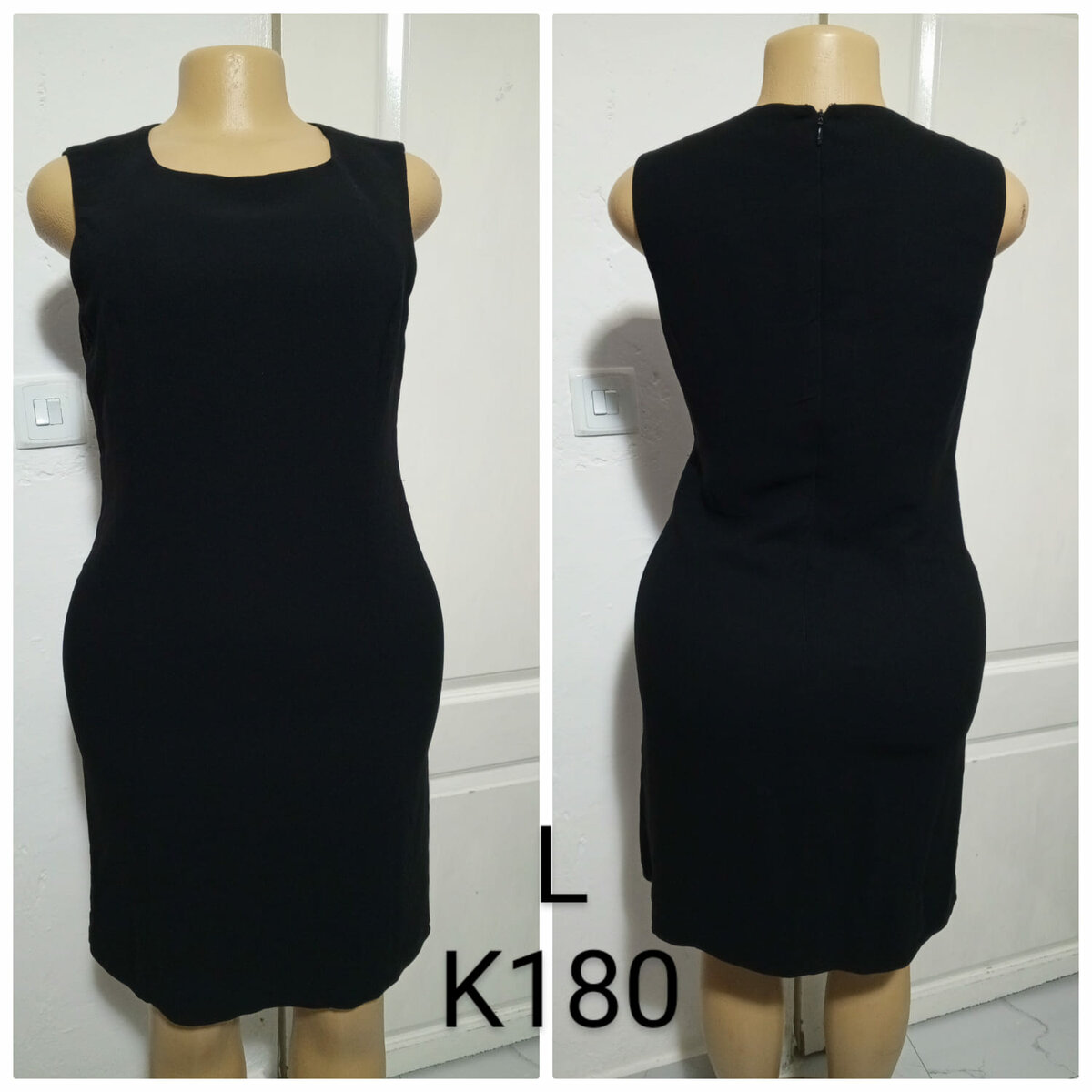 Women's Sleeveless Black Dress, size L