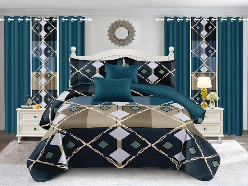 7PCS EXTRA QUEEN SIZE BEDSPREADS 