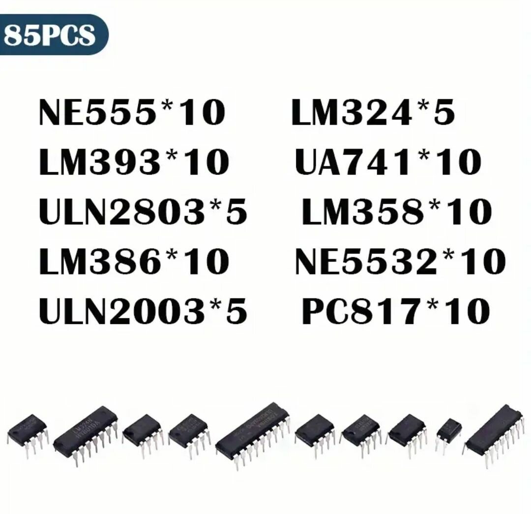 Kit de Circuits Intégrés 85 Pièces