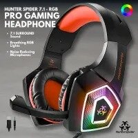 Hunter Spider V1 Gaming Headset - 7.1 Surround Sound, Noise-Cancelling Mic, RGB Lighting, Multi-Platform Compatible