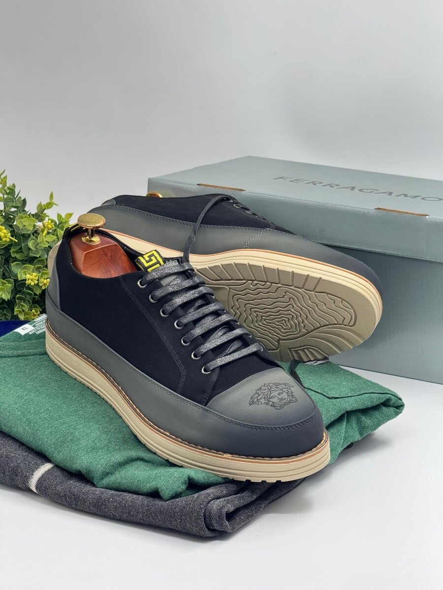 VERSACE GREY AND BLACK