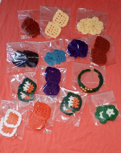 Boucles d'oreilles tricotées élégantes