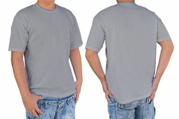 T-shirts couleur unique gris