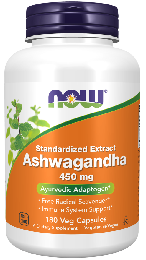 NOW ASHWAGANDHA 450MG CAPSULES 90,s