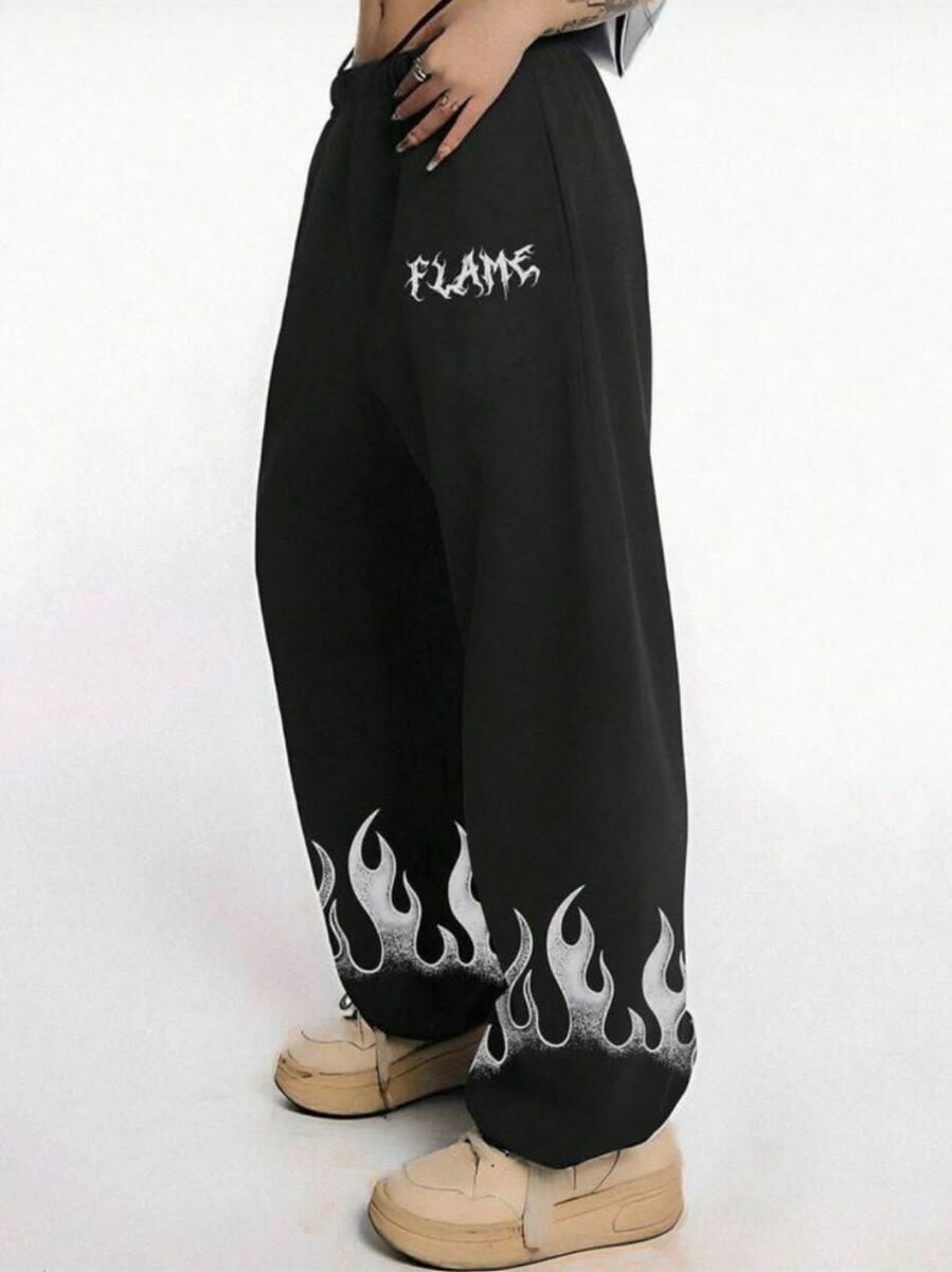 Pantalon Large Flamme Femme