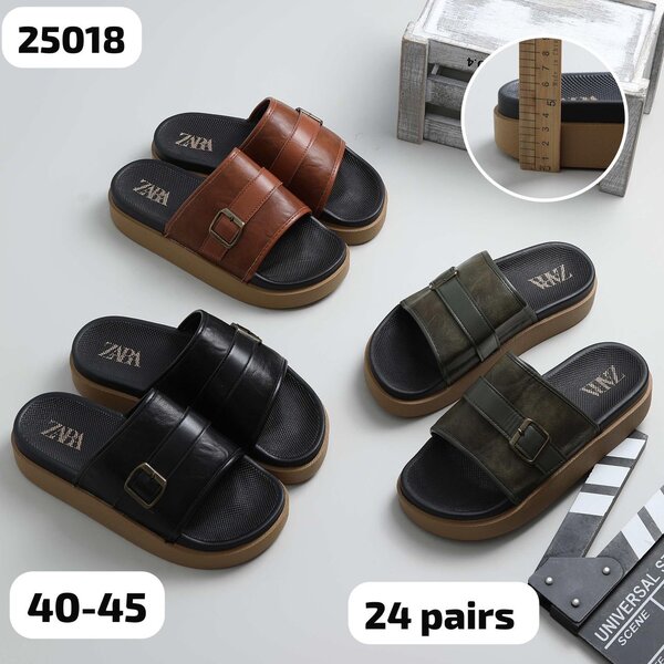 Mules en cuir confort homme