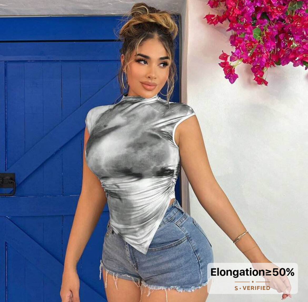 Top moulant à motif marbré