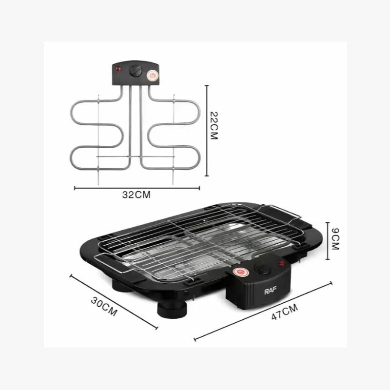 Grill électrique 2000W compact