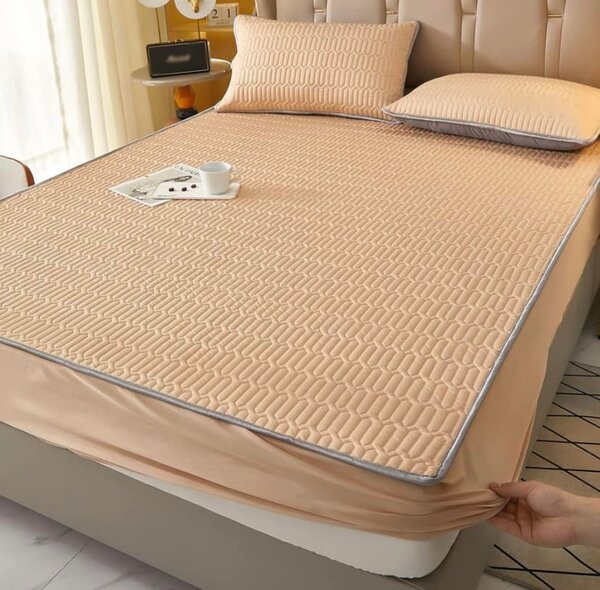 Bedroom set: waterproof mattress cover + 2pcs pillowcases