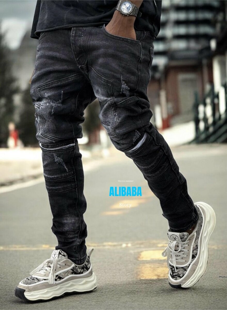 Jean déchiré homme stylé