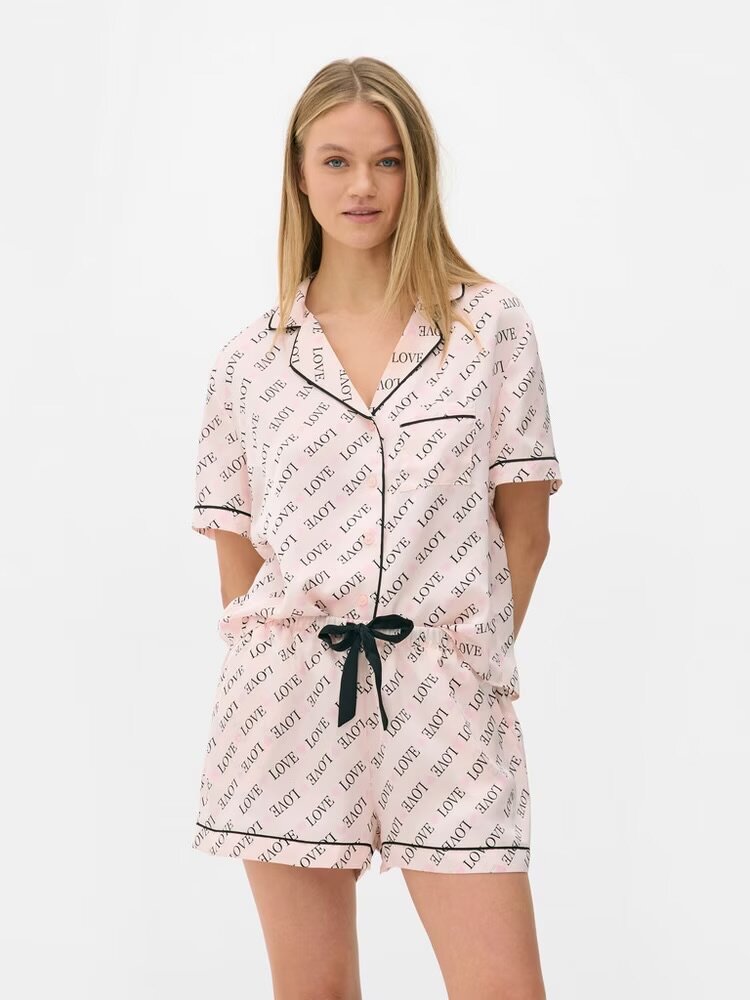 Satin love short PJ set