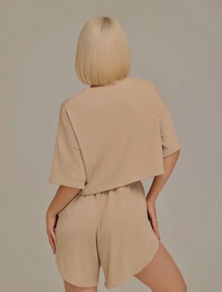 Костюм двойка (топ оверсайз+ шорты)