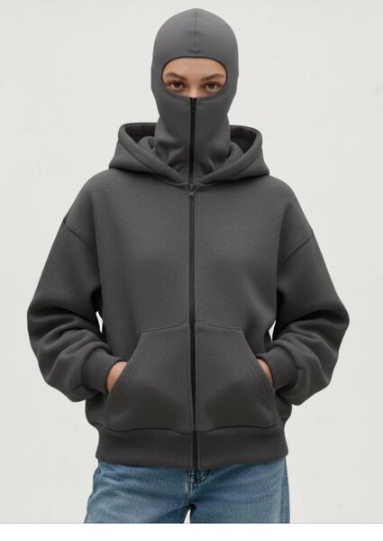 Sweat à capuche zippé unisexe