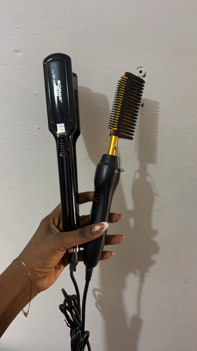 Professional hot comb and straightener