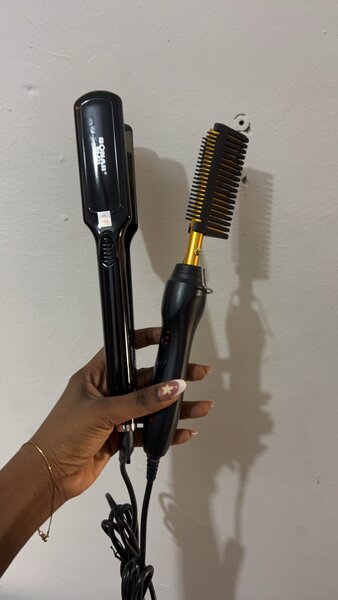 Professional hot comb and straightener