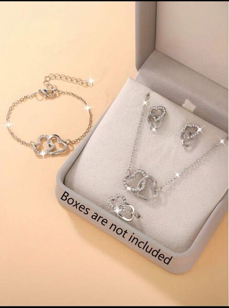 Parure bijoux en argent élégante