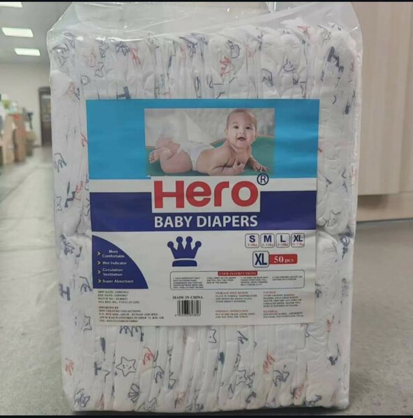 Hero Baby Diaper XL - 50 Count 11-16kg