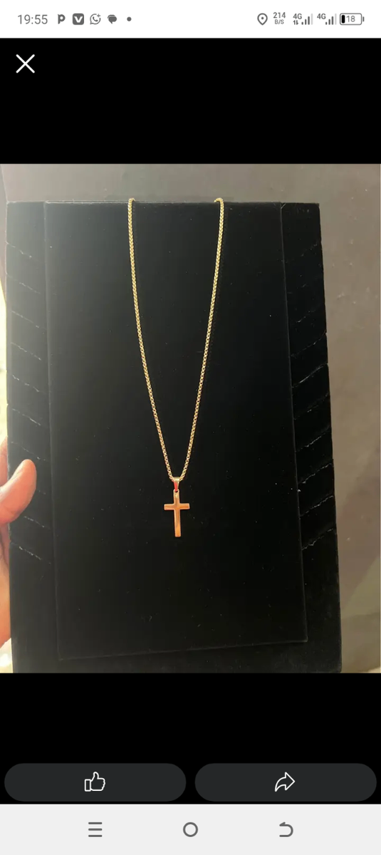 Collier Croix Acier Inoxydable