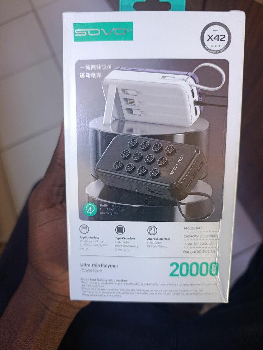 SOVO 20000mAh Power Bank