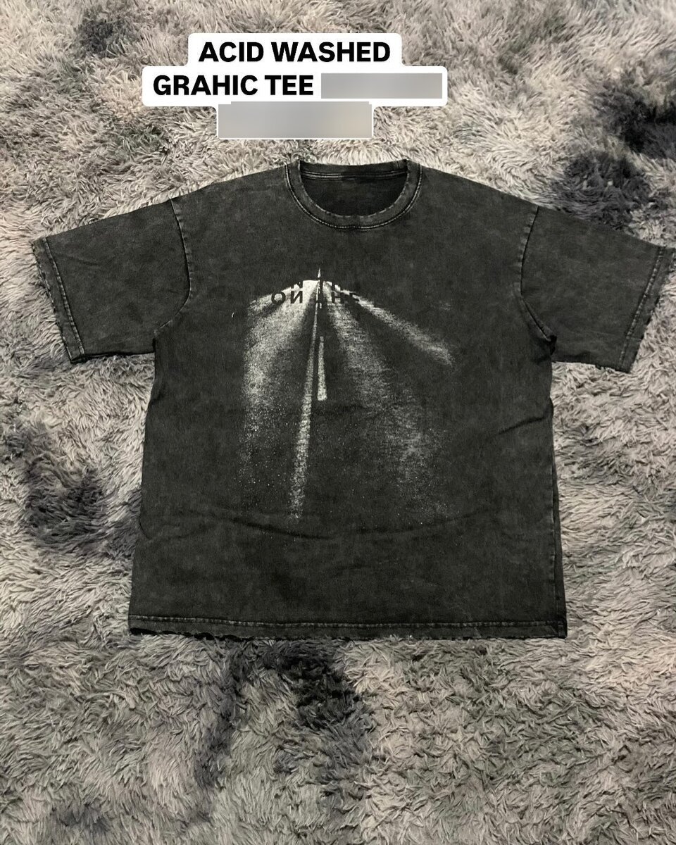 Acid washed grahic tee