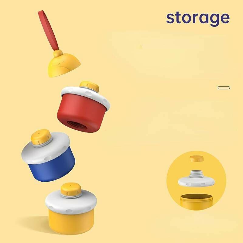 3-Layer Rounded Portable Milk Powder Storage Box for Kids Sh