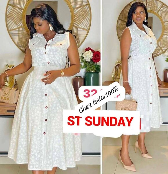 Robe Blanche Élégante Femme