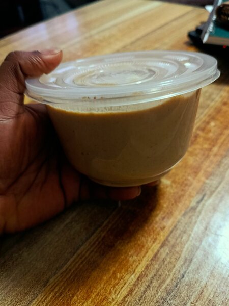 Le mini pot de pistache écrasé