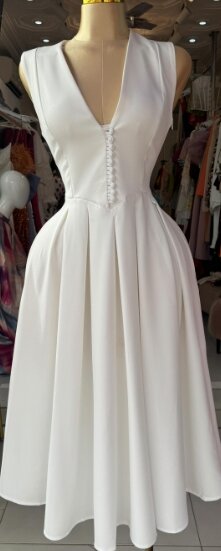 Charming women's dress color white  Size :6/8/10/12/14