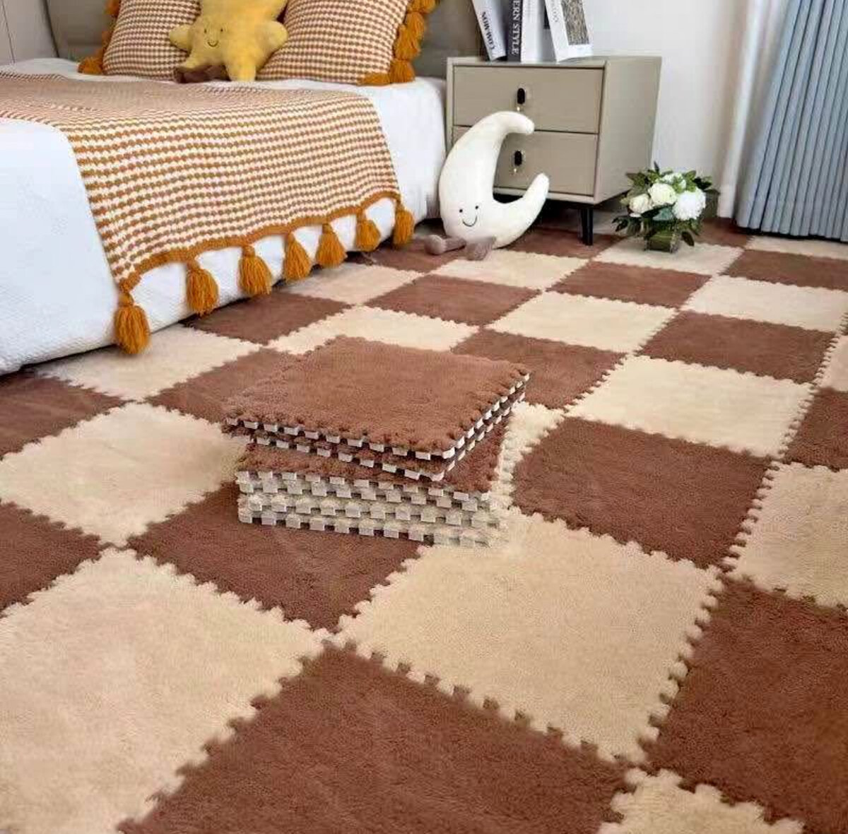 Tapis Puzzle Doux Enfant