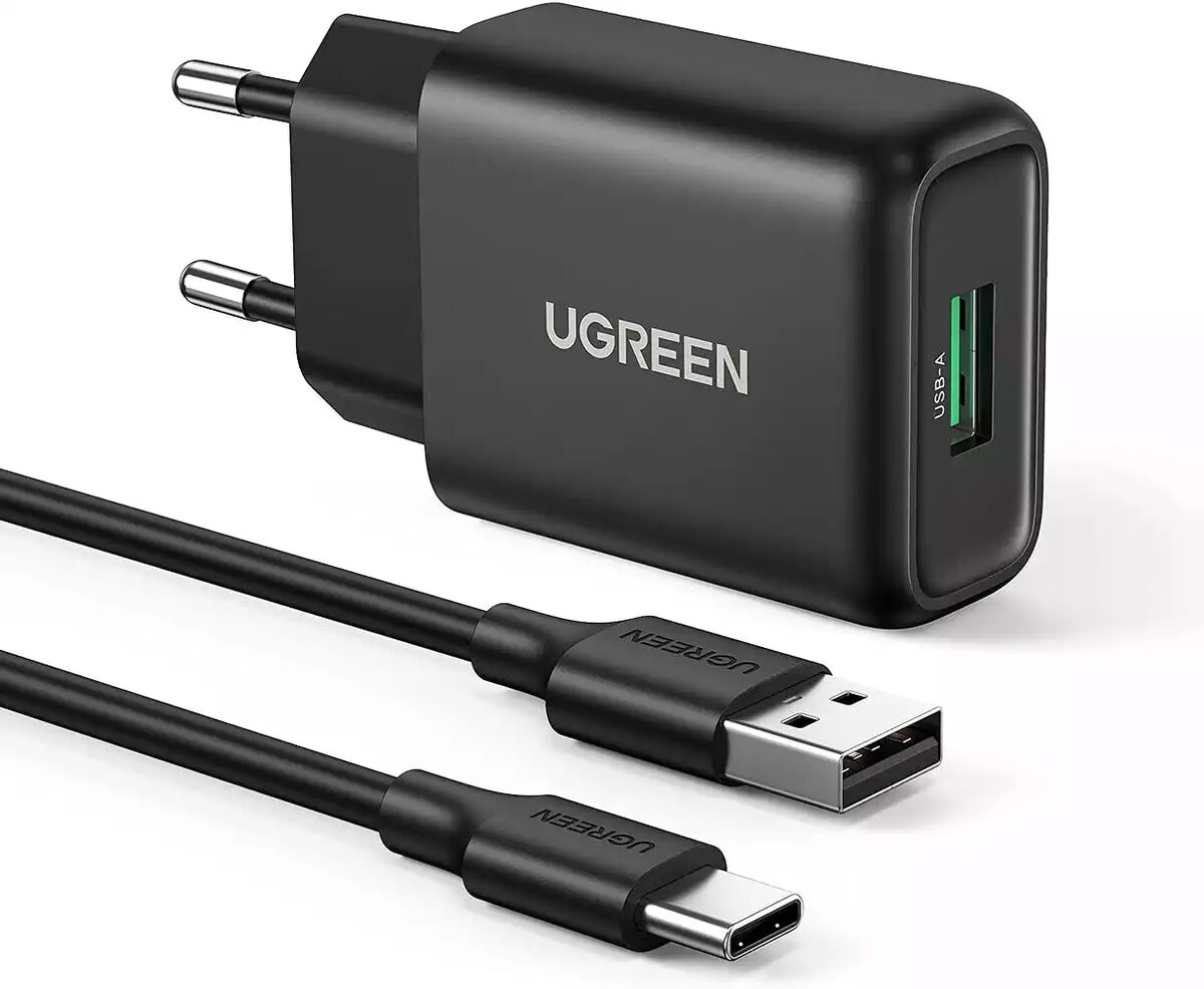 Ugreen 10186 18W Usb Fast Charger with USB-C Cable