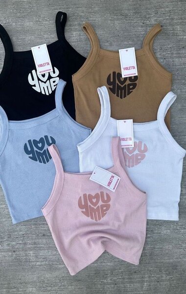 Débardeurs en coton "You Me"