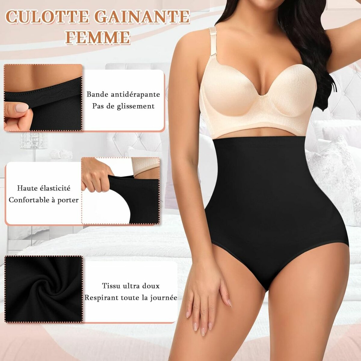 Culotte Gainante Taille Haute Femme