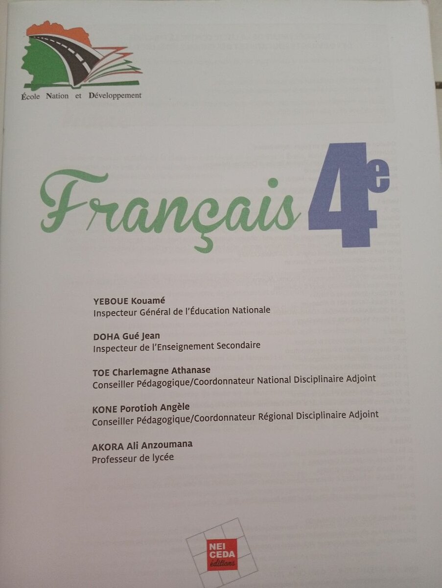Manuel Français 4e