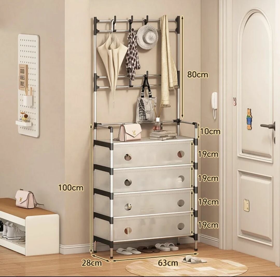 Commode avec porte-manteau intégré