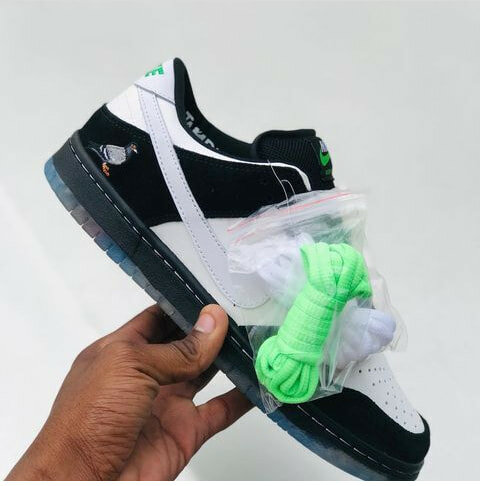 Black and white sneakers