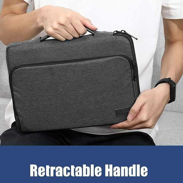 Pochette pour ordinateur portable avec poignée rétractable