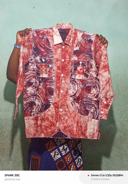 Chemise en Wax Tie-Dye Homme