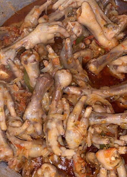 Alloco+pattes de poulet