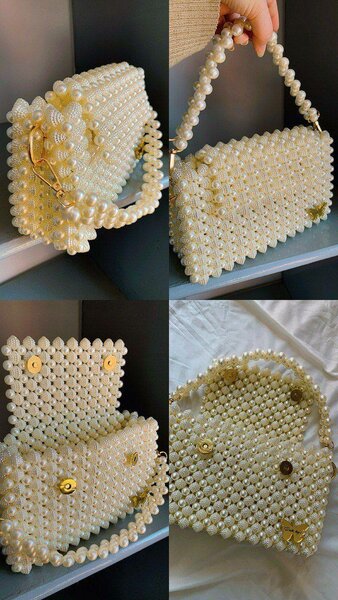 Sac à main perlé élégant