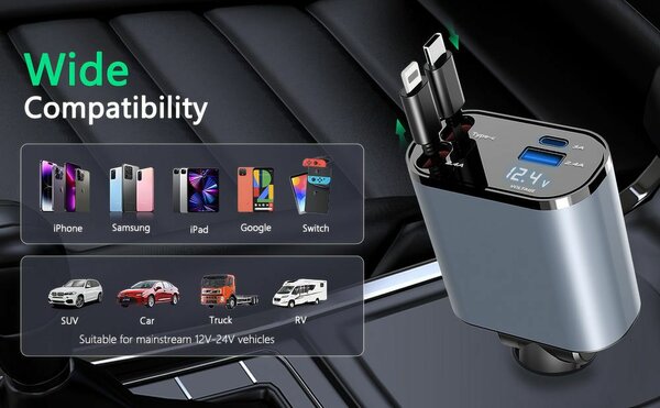 Chargeur de voiture double USB rapide