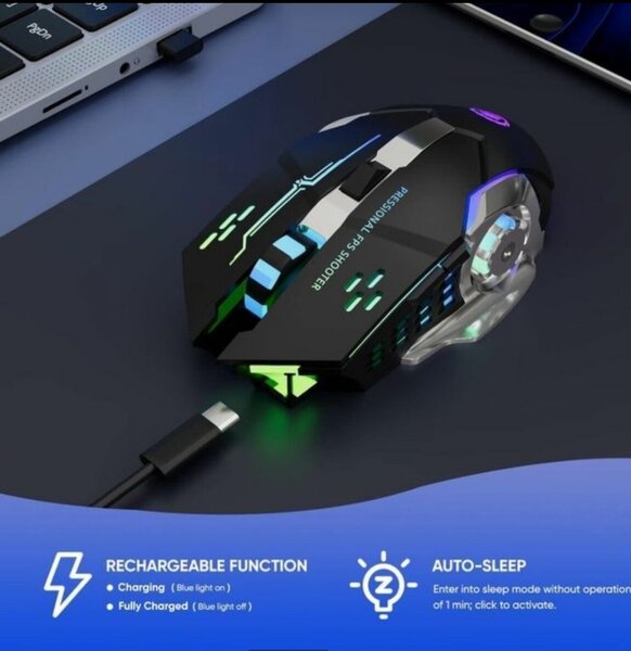 Souris Gaming Rechargeable LED