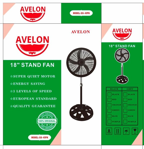 Standing fan 18 inches
