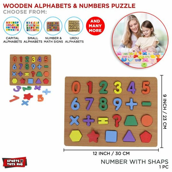 Wooden Alphabet and Number Boards