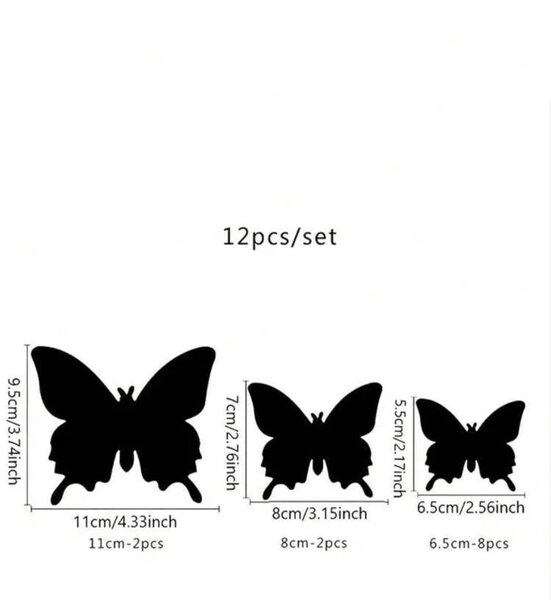 Double-sided mirror butterfly decor