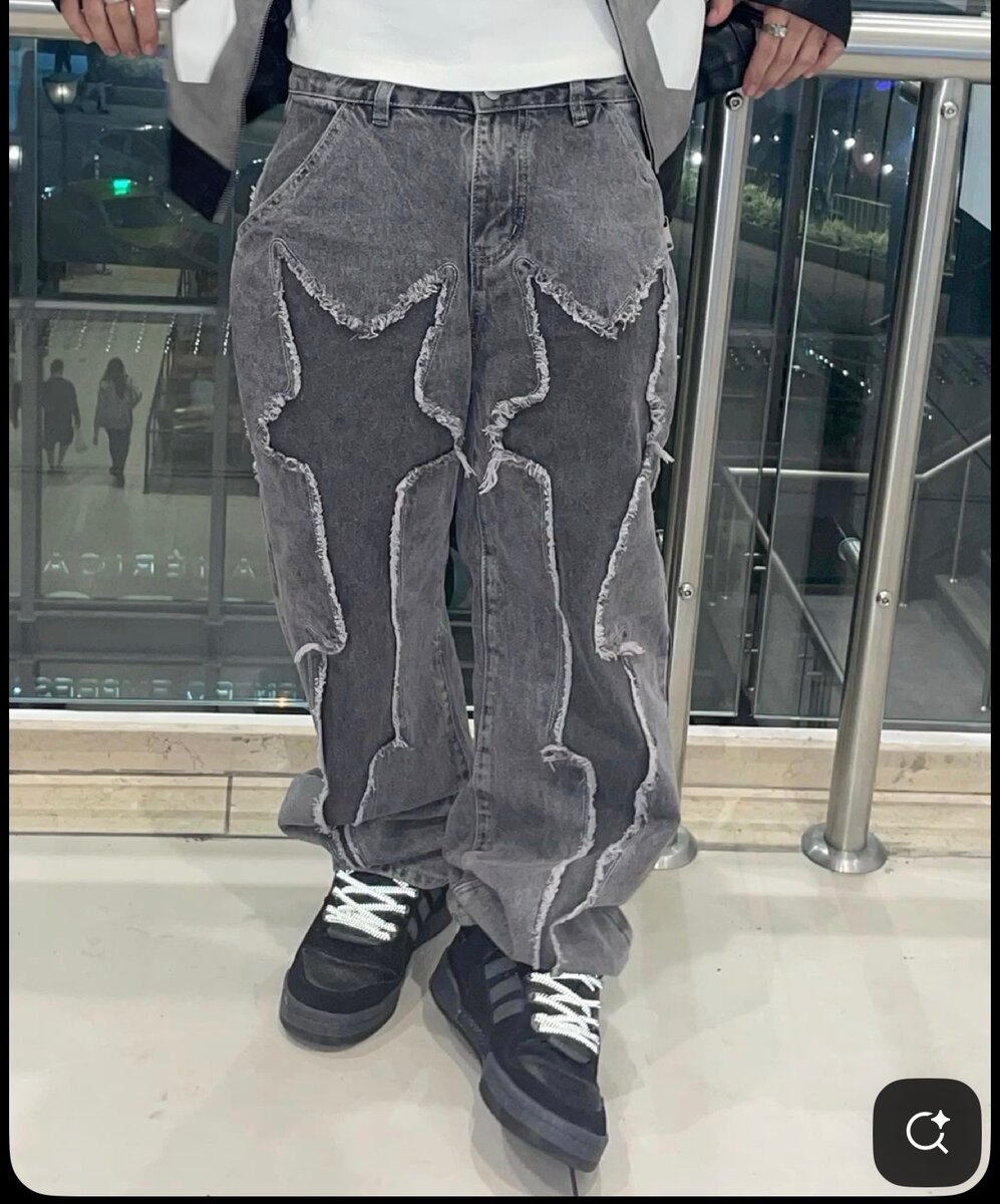 Jean décontracté à franges